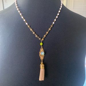 Necklace tassel crystal